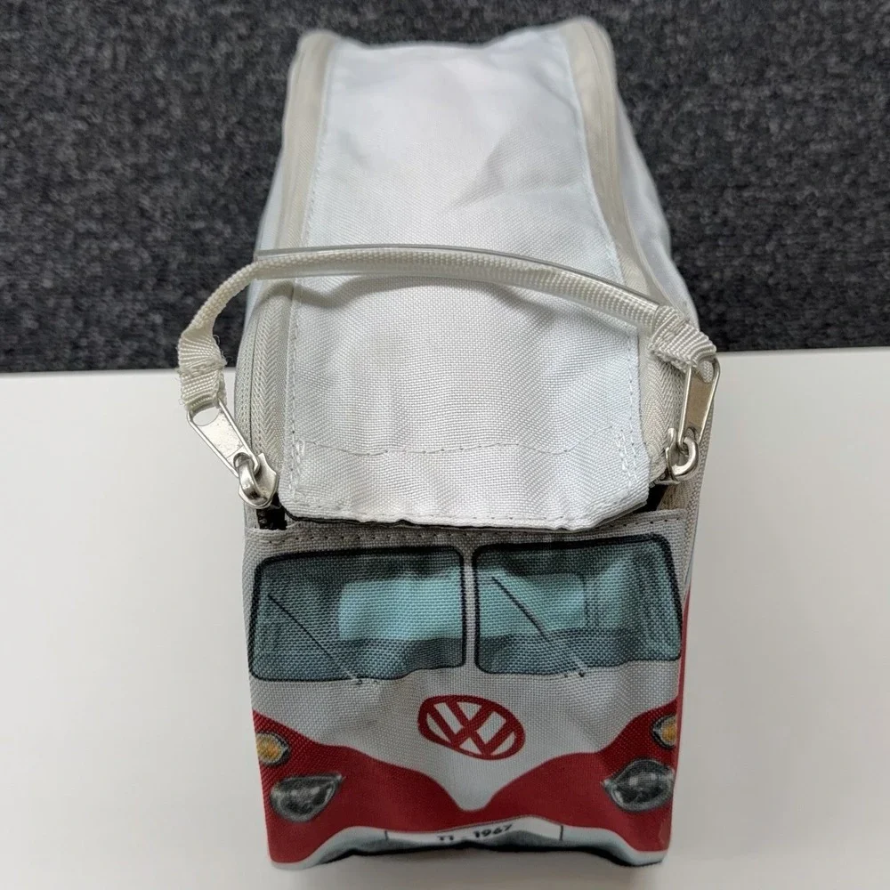 Volkswagen VW Bus Pencil Case Makeup Bags Red‎ White T1 1967 Zip Pouch 13in